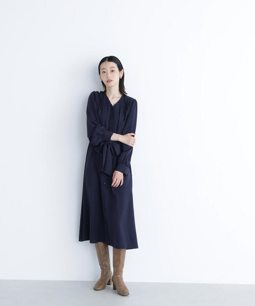 NATURAL BEAUTY BASIC(ナチュラルビューティーベーシック)の「◇ベルテッドシャドーストライプワンピース(ワンピース・レディース・ブルー/グレー/ネイビー・SMALL/MEDIUM)」の22枚目の写真