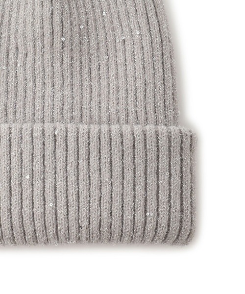 セール】スパンコールラメニット帽（ニットキャップ/ビーニー）｜VIS