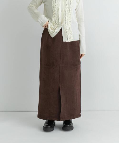 URBAN RESEARCH Sonny Label（アーバンリサーチサニーレーベル）の「フェイクスウェードスカート（スカート・レディース・ベージュ/ブラウン・36/38）」の4枚目の写真