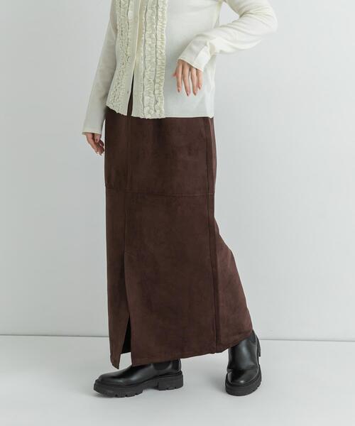 URBAN RESEARCH Sonny Label（アーバンリサーチサニーレーベル）の「フェイクスウェードスカート（スカート・レディース・ベージュ/ブラウン・36/38）」の7枚目の写真