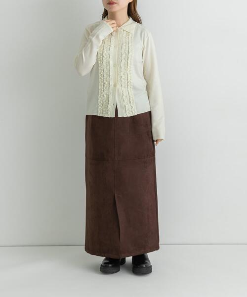 URBAN RESEARCH Sonny Label（アーバンリサーチサニーレーベル）の「フェイクスウェードスカート（スカート・レディース・ベージュ/ブラウン・36/38）」の8枚目の写真