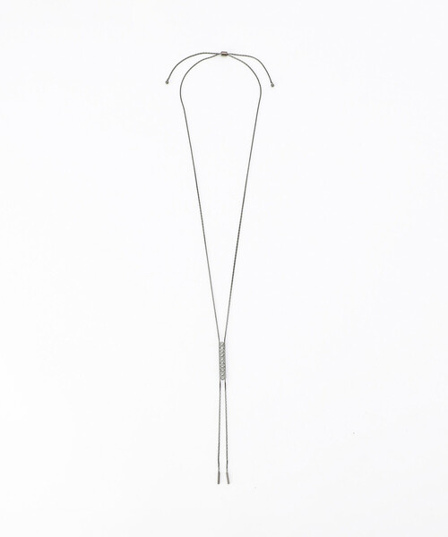 COMME CA（コムサ）の「ガラスY字 ネックレス（ネックレス・レディース・シルバー系その他/ブラック系その他・FREE）」の2枚目の写真