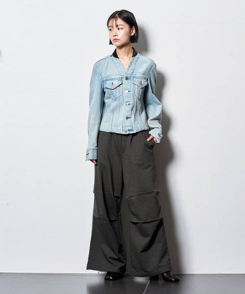 TANAKA（タナカ）の「TANAKA NO COLLAR TRUCKER JACKET ST-4-25-IC：ジャケット（デニムジャケット・レディース・サックスブルー・X-SMALL）」の14枚目の写真