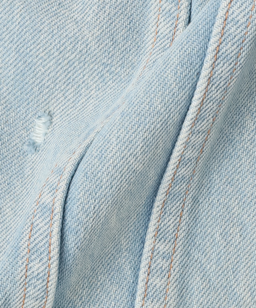 TANAKA（タナカ）の「TANAKA NO COLLAR TRUCKER JACKET ST-4-25-IC：ジャケット（デニムジャケット・レディース・サックスブルー・X-SMALL）」の11枚目の写真