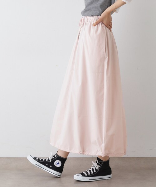 Dessin（デッサン）の「【セットアップ可・洗える】裾スピンドル付きイージースカート（スカート・レディース・ブラック/カーキ/ピンク・01/02）」の3枚目の写真