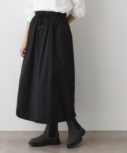 Dessin（デッサン）の「【セットアップ可・洗える】裾スピンドル付きイージースカート（スカート・レディース・ブラック/カーキ/ピンク・01/02）」の4枚目の写真