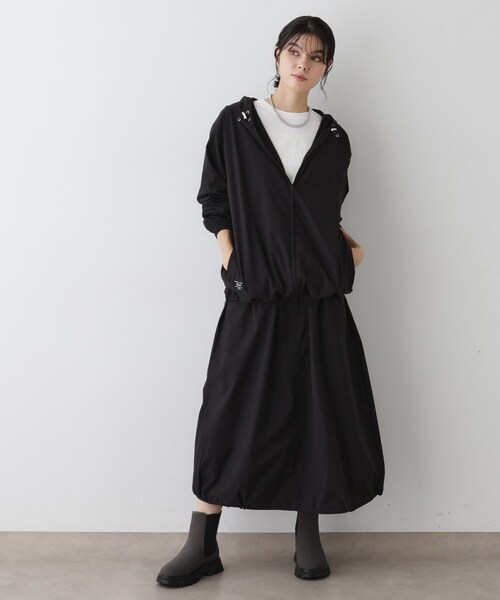 Dessin（デッサン）の「【セットアップ可・洗える】裾スピンドル付きイージースカート（スカート・レディース・ブラック/カーキ/ピンク・01/02）」の6枚目の写真