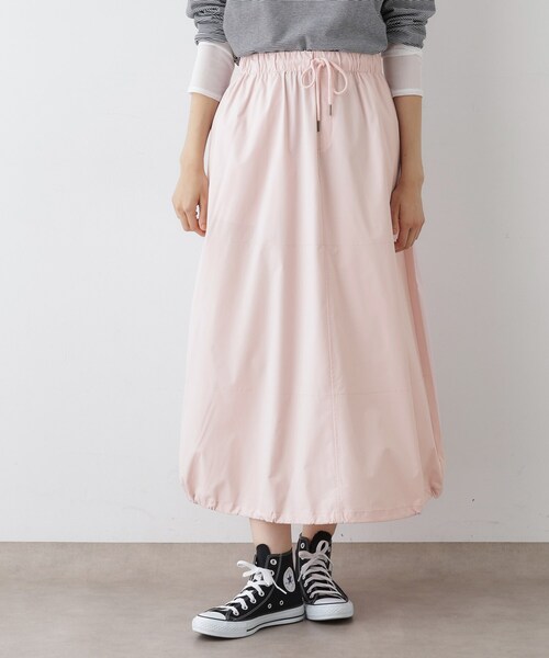 Dessin（デッサン）の「【セットアップ可・洗える】裾スピンドル付きイージースカート（スカート・レディース・ブラック/カーキ/ピンク・01/02）」の5枚目の写真