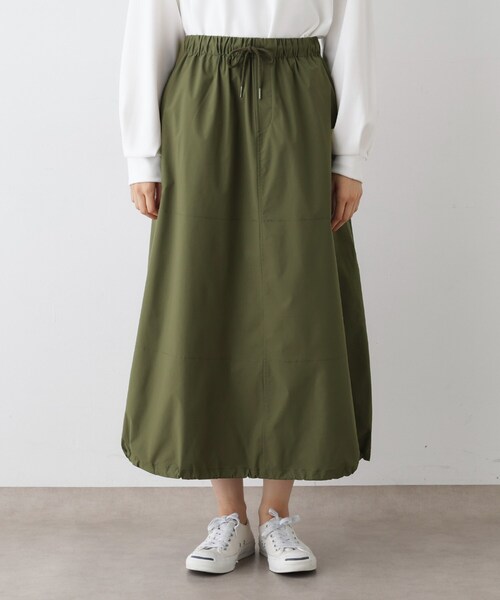 Dessin（デッサン）の「【セットアップ可・洗える】裾スピンドル付きイージースカート（スカート・レディース・ブラック/カーキ/ピンク・01/02）」の16枚目の写真