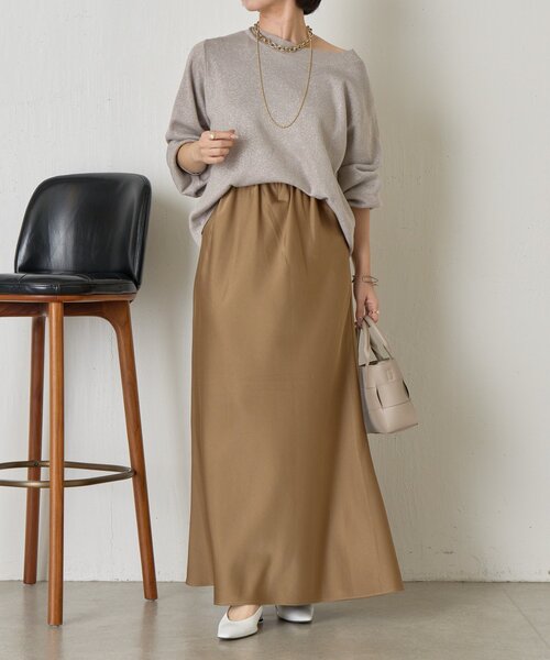 Jena espace merveilleux(ジェナ エスパスメルヴェイユ)の「【再登場!】ラメプレーティングニット(ニット/セーター・レディース・チャコールグレー/ベージュ/ネイビー・FREE)」の11枚目の写真