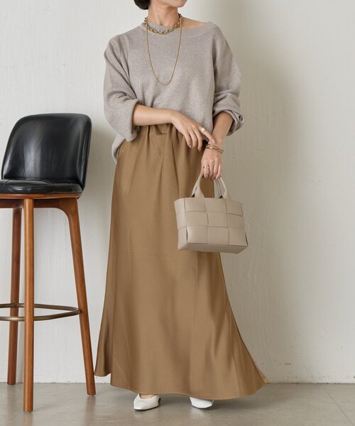 Jena espace merveilleux(ジェナ エスパスメルヴェイユ)の「【再登場!】ラメプレーティングニット(ニット/セーター・レディース・チャコールグレー/ベージュ/ネイビー・FREE)」の12枚目の写真