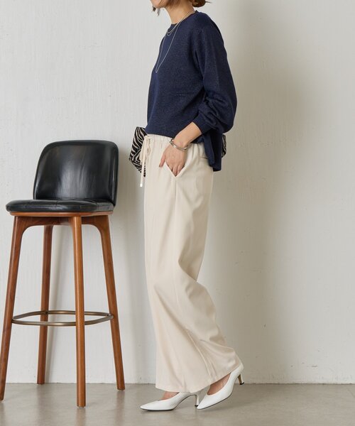 Jena espace merveilleux(ジェナ エスパスメルヴェイユ)の「【再登場!】ラメプレーティングニット(ニット/セーター・レディース・チャコールグレー/ベージュ/ネイビー・FREE)」の21枚目の写真