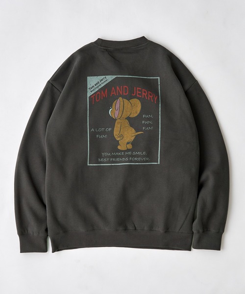 A by MAGASIN DE MODE(エーバイマガジンデモード)の「【A by MAGASIN DE MODE】JERRY チーズ&ボックス USED風 スウェット MNY(スウェット・メンズ・ブラック系1/サックスブルー/ブラック系その他2/アイボリー・L/M)」の6枚目の写真