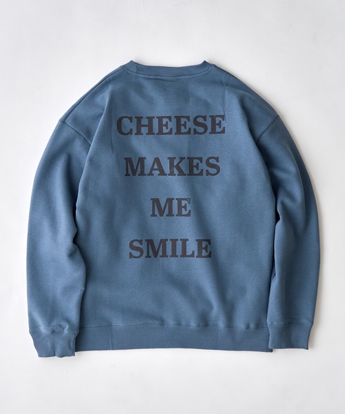 A by MAGASIN DE MODE(エーバイマガジンデモード)の「【A by MAGASIN DE MODE】JERRY チーズ&ボックス USED風 スウェット MNY(スウェット・メンズ・ブラック系1/サックスブルー/ブラック系その他2/アイボリー・L/M)」の10枚目の写真