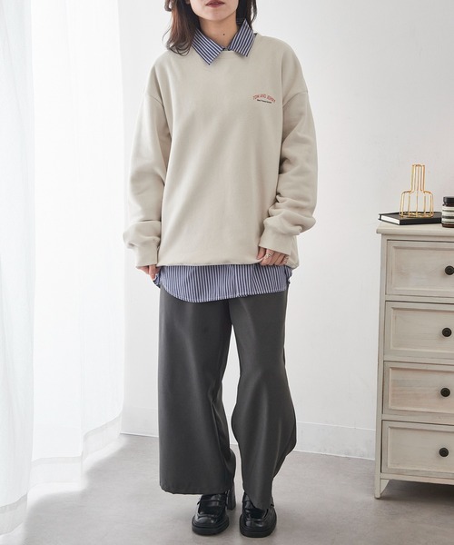 A by MAGASIN DE MODE(エーバイマガジンデモード)の「【A by MAGASIN DE MODE】JERRY チーズ&ボックス USED風 スウェット MNY(スウェット・メンズ・ブラック系1/サックスブルー/ブラック系その他2/アイボリー・L/M)」の16枚目の写真