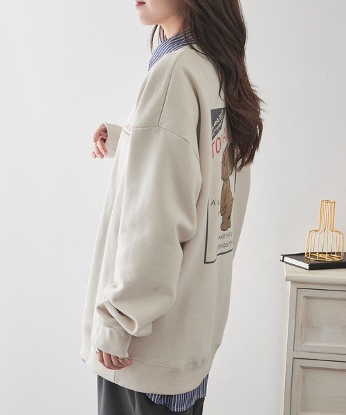 A by MAGASIN DE MODE(エーバイマガジンデモード)の「【A by MAGASIN DE MODE】JERRY チーズ&ボックス USED風 スウェット MNY(スウェット・メンズ・ブラック系1/サックスブルー/ブラック系その他2/アイボリー・L/M)」の13枚目の写真