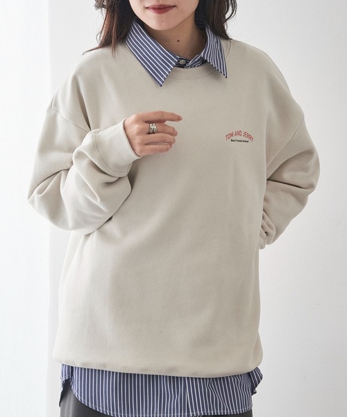 A by MAGASIN DE MODE(エーバイマガジンデモード)の「【A by MAGASIN DE MODE】JERRY チーズ&ボックス USED風 スウェット MNY(スウェット・メンズ・ブラック系1/サックスブルー/ブラック系その他2/アイボリー・L/M)」の12枚目の写真