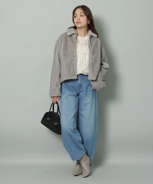 ミンク風ショートコート（ダウンジャケット/コート）｜Arpege story