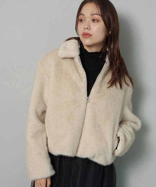 ミンク風ショートコート（ダウンジャケット/コート）｜Arpege story