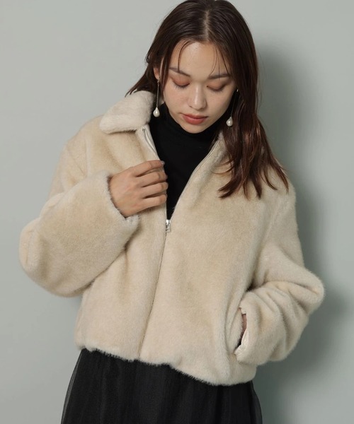 ミンク風ショートコート（ダウンジャケット/コート）｜Arpege story