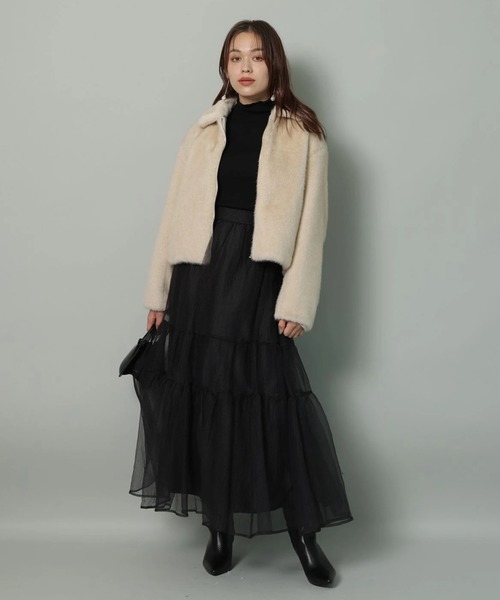 ミンク風ショートコート（ダウンジャケット/コート）｜Arpege story