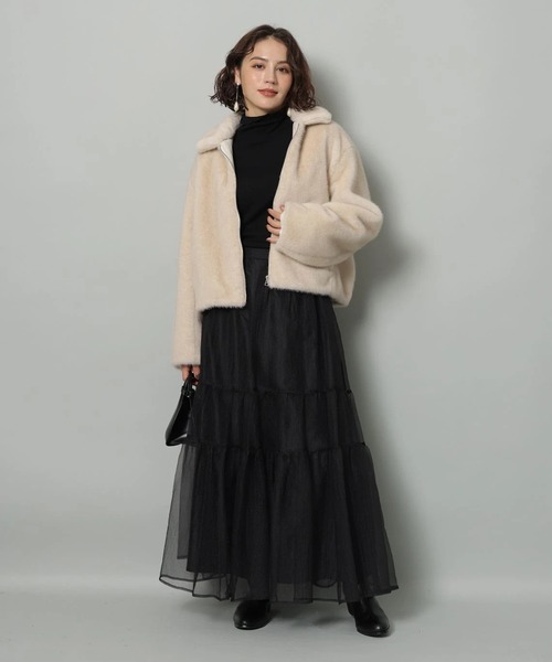 新品 Arpege story アルページュストーリー ミンク風ショートコート セール】ミンク風ショートコート（ダウンジャケット/コート）｜Arpege