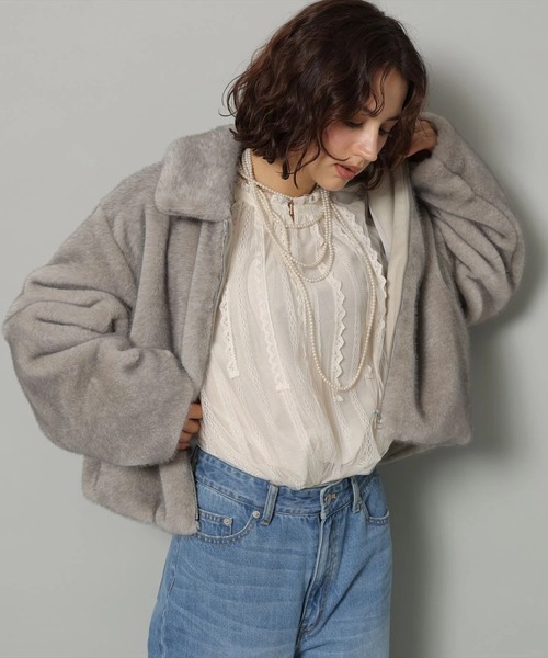 セール】ミンク風ショートコート（ダウンジャケット/コート）｜Arpege