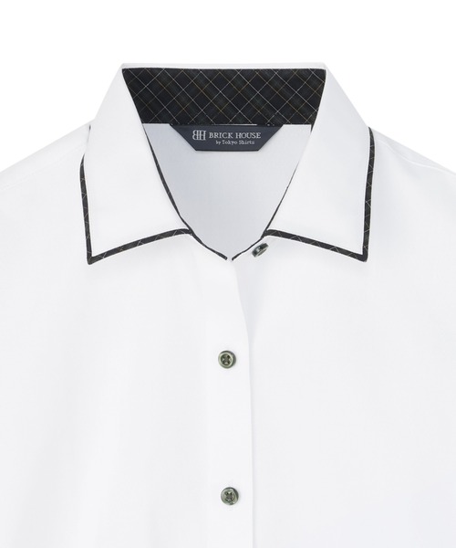 TOKYO SHIRTS（トウキョウシャツ）の「形態安定ノンアイロン ワイド 長袖ビジネスワイシャツ（ビジネスシャツ・レディース・ホワイト・XS/S/M/L/LL/XL）」の3枚目の写真