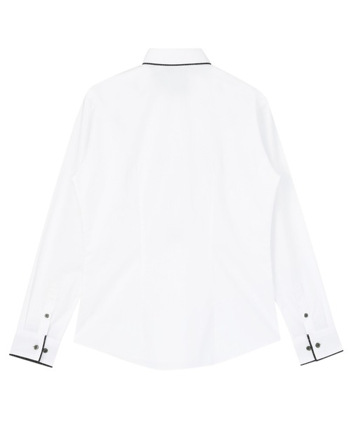 TOKYO SHIRTS（トウキョウシャツ）の「形態安定ノンアイロン ワイド 長袖ビジネスワイシャツ（ビジネスシャツ・レディース・ホワイト・XS/S/M/L/LL/XL）」の2枚目の写真