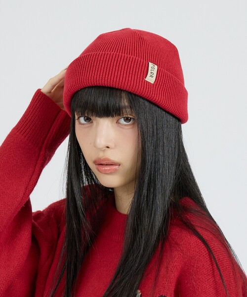 POLeR(ポーラー)の「【POLER / ポーラー】SHALLOW BEANIE / シャロー ビーニー/ユニセックス(ニットキャップ/ビーニー・メンズ・ブラック/ベージュ/オレンジ/レッド・フリー)」の3枚目の写真