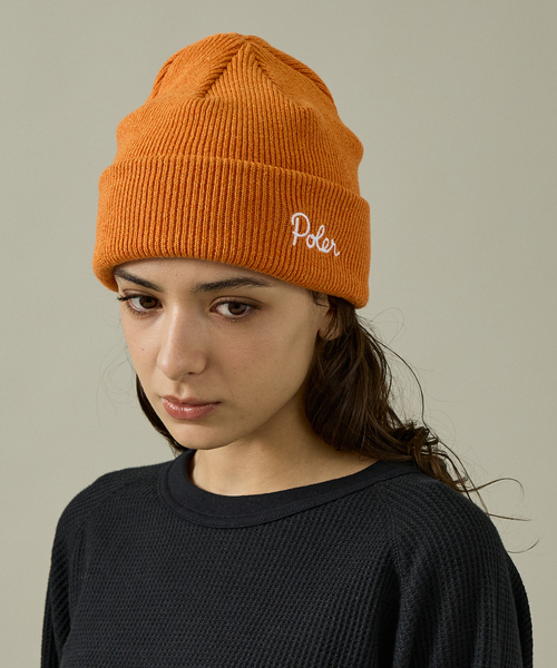 POLeR（ポーラー）の「【POLER / ポーラー】SHALLOW BEANIE / シャロー ビーニー/ユニセックス（ニットキャップ/ビーニー・メンズ・ブラック/ベージュ/オレンジ・フリー）」の18枚目の写真