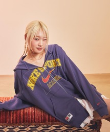 NIKE(iCL)́sZbgAbvΉitiCL X|[cEFA EBY I[o[TCYh t[X tWbv p[J[ / Nike Sportswear Women's Oversized Fleece Full-Zip Hoodie IO0482-508 Sanded Purple(p[J[)