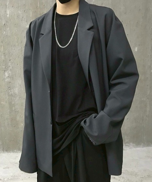 CREARE -LINO-(クレアーレリノ)の「オーバーサイズテーラードジャケット(テーラードジャケット・メンズ・ブラック/グレー・L/M)」の4枚目の写真