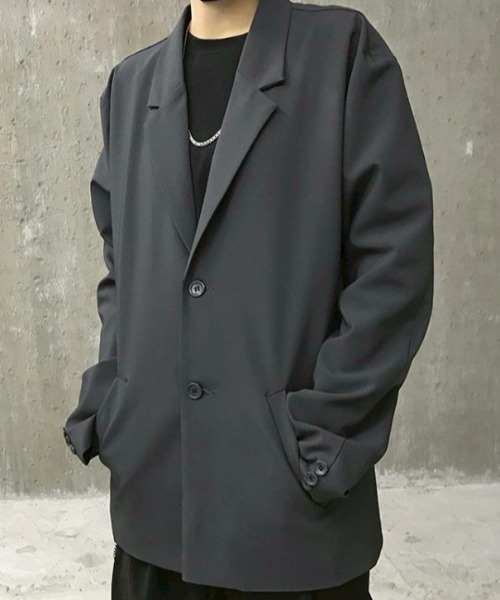 CREARE -LINO-(クレアーレリノ)の「オーバーサイズテーラードジャケット(テーラードジャケット・メンズ・ブラック/グレー・L/M)」の7枚目の写真