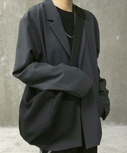 CREARE -LINO-(クレアーレリノ)の「オーバーサイズテーラードジャケット(テーラードジャケット・メンズ・ブラック/グレー・L/M)」の5枚目の写真