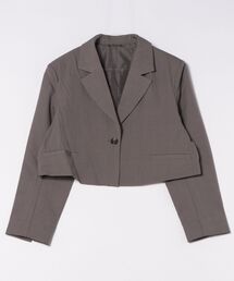 テイラードジャケット クリーム色 コットン テーラードジャケット45