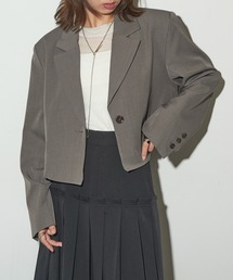 【MAISON BREEZE reveur】ツイルショートテーラードジャケット XNN