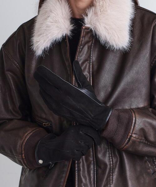 tk.TAKEO KIKUCHI（ティーケータケオキクチ）の「【本革】ボタングローブ／スマホ対応（手袋・メンズ・ブラック/ブラック系・00）」の7枚目の写真