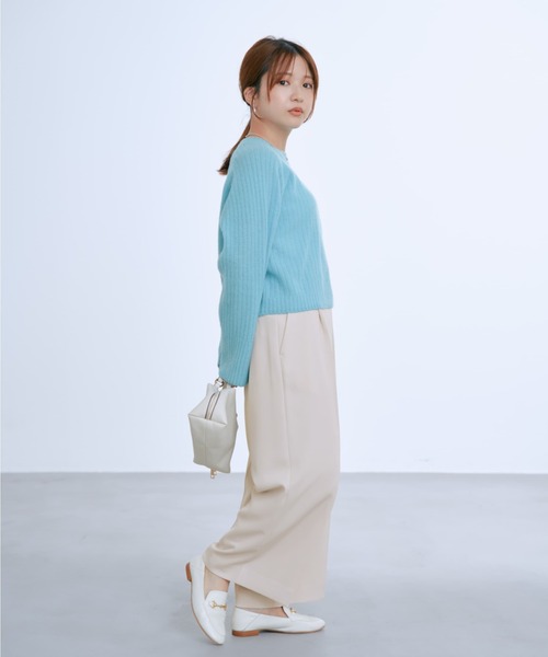 COHINA(コヒナ)の「ソフトドビーストレートパンツ 【低身長・小柄女性】(その他パンツ・レディース・ベージュ/ブラック・S-Regular/XS-Regular/S-Short/XS-Short)」の11枚目の写真