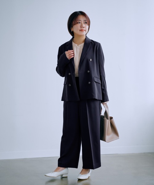 COHINA(コヒナ)の「ソフトドビーストレートパンツ 【低身長・小柄女性】(その他パンツ・レディース・ベージュ/ブラック・S-Regular/XS-Regular/S-Short/XS-Short)」の5枚目の写真