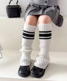 TONE SELECT GOODS（トーンセレクトグッズ）の「【urge select】《キッズアイテム》3本ライン リブニット レッグウォーマー/レッグカバー（レッグウォーマー）」