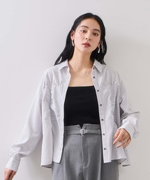VIS | ギャザー切替シャツ/イージーケア(シャツ/ブラウス)
