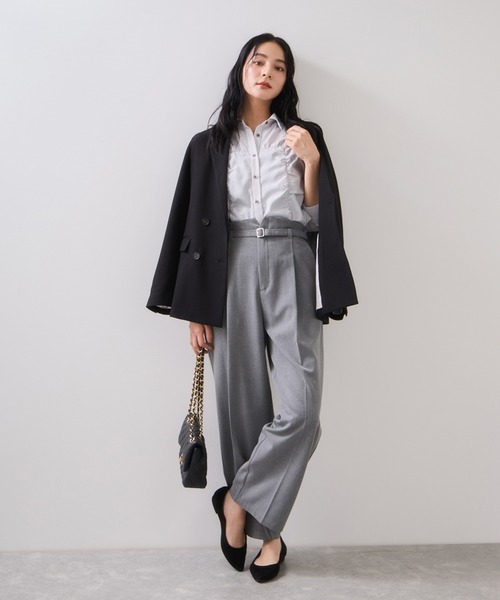 VIS（ビス）の「シャーリングギャザー切替シャツ/イージーケア（シャツ/ブラウス・レディース・ピンク系その他2/ホワイト系その他/サックスブルー・FREE）」の22枚目の写真