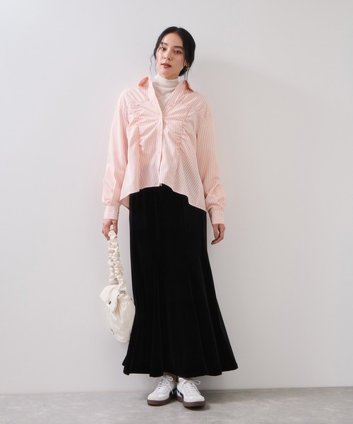 VIS（ビス）の「シャーリングギャザー切替シャツ/イージーケア（シャツ/ブラウス・レディース・ピンク系その他2/ホワイト系その他/サックスブルー・FREE）」の16枚目の写真