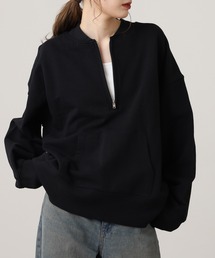 OMNES | 裏毛スウェット ハーフジッププルオーバー(スウェット)