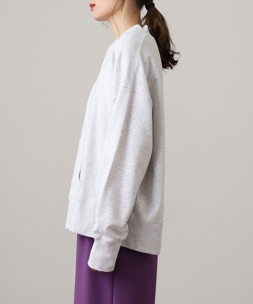 OMNES（オムネス）の「裏毛スウェット ハーフジッププルオーバー（スウェット・レディース・ブラック/チャコール/モカ/ホワイト・FREE）」の22枚目の写真