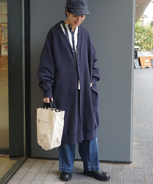 JOURNAL STANDARD LUXE(ジャーナルスタンダード ラックス)の「ストライプデニム ヘンリーシャツ(シャツ/ブラウス・レディース・ネイビー・FREE)」の2枚目の写真