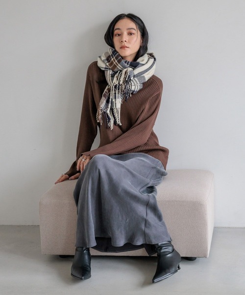 LOWRYS FARM（ローリーズファーム）の「チェックムジストール 580202（ストール/ショール・レディース・ホワイト/レッド/グリーン/アイボリー・FREE）」の8枚目の写真