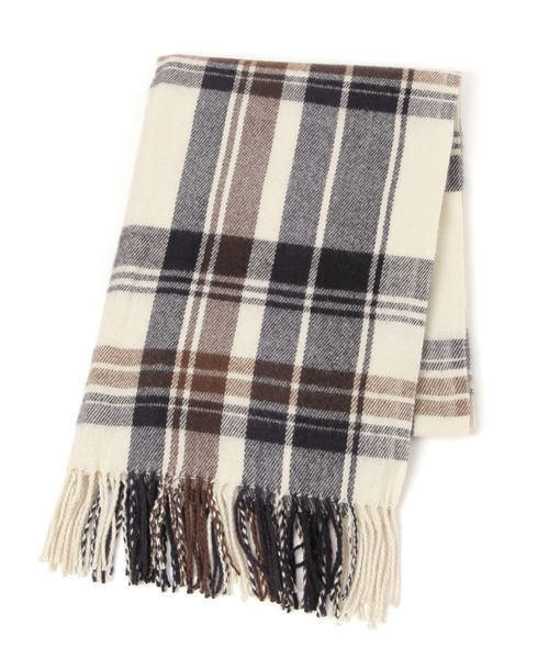 LOWRYS FARM（ローリーズファーム）の「チェックムジストール 580202（ストール/ショール・レディース・ホワイト/レッド/グリーン/アイボリー・FREE）」の9枚目の写真