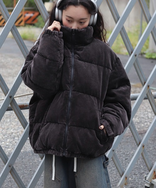 セール】WEGO/【25年秋冬新作】コーデュロイパファーブルゾン（ダウン